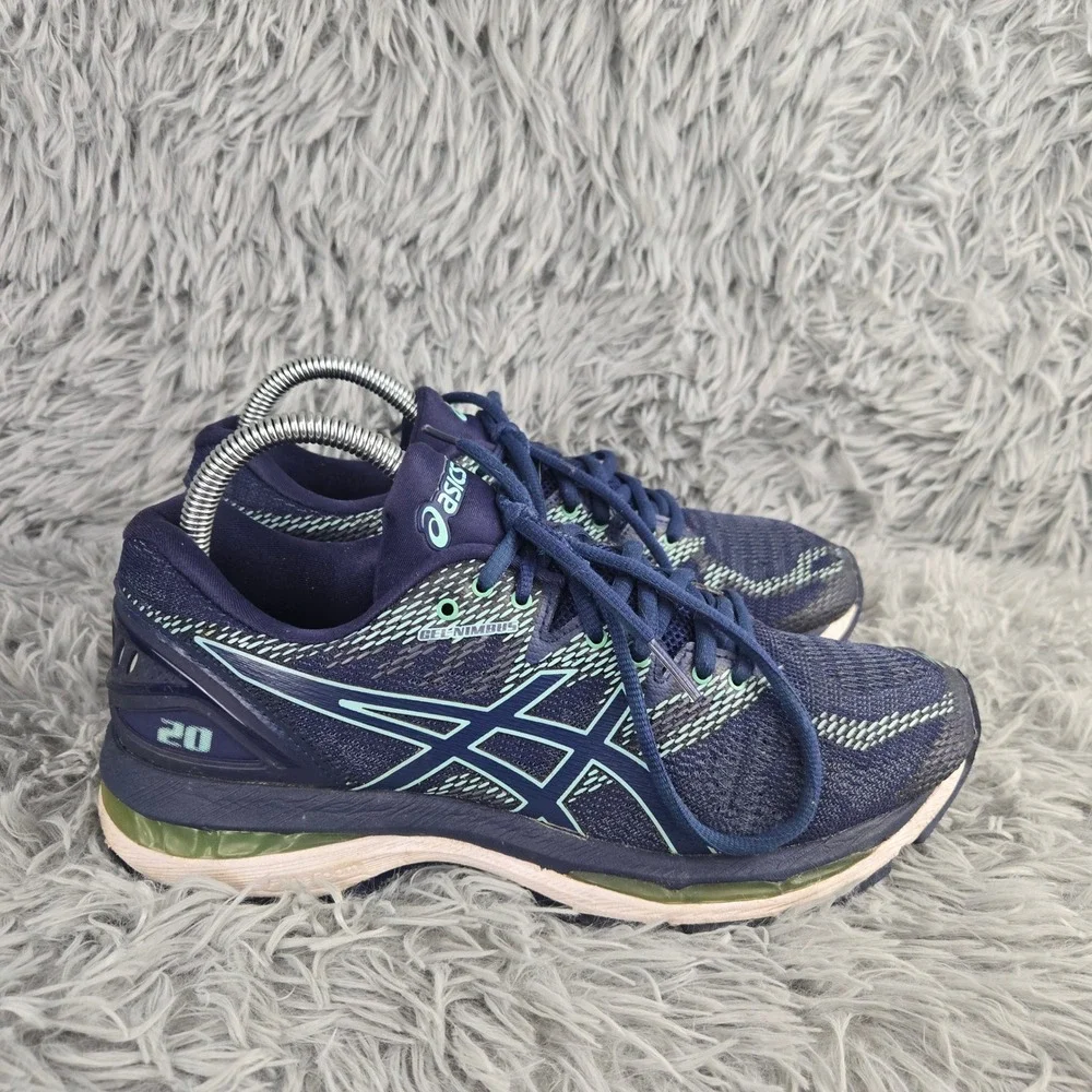 ASICS Gel-Nimbus 20 Running Shoes Womens 8.5 Navy Blue T850N Sneakers